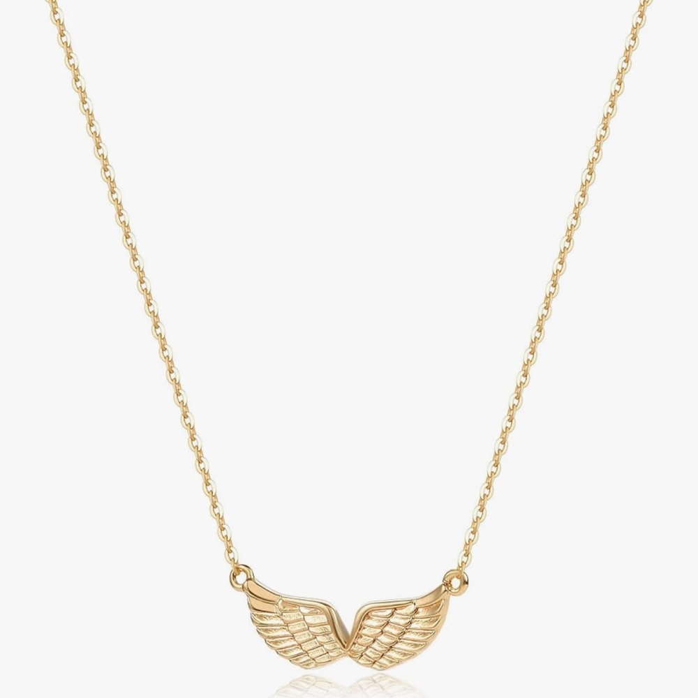 NEW 18K Gold Plated Angel Wings Pendant Necklace